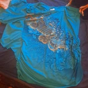 Women's Large Blue South blouse